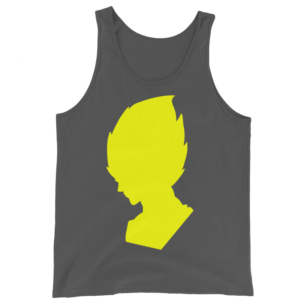 gray and yellow tank top, dragon ball, cotton, sleeveless, artistic, multiple sizes