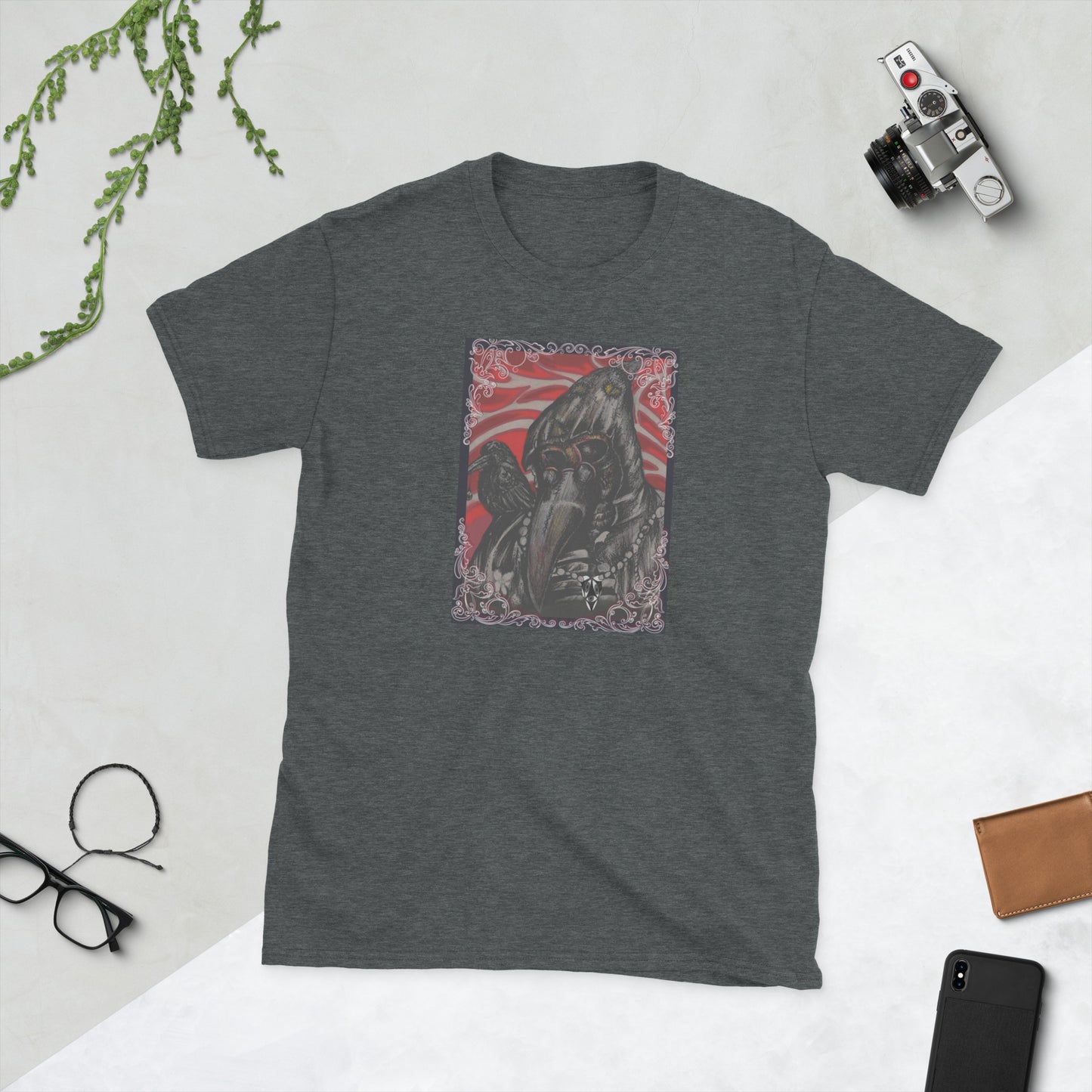 Plague doctor crow Godshand Short-Sleeve Unisex T-Shirt.