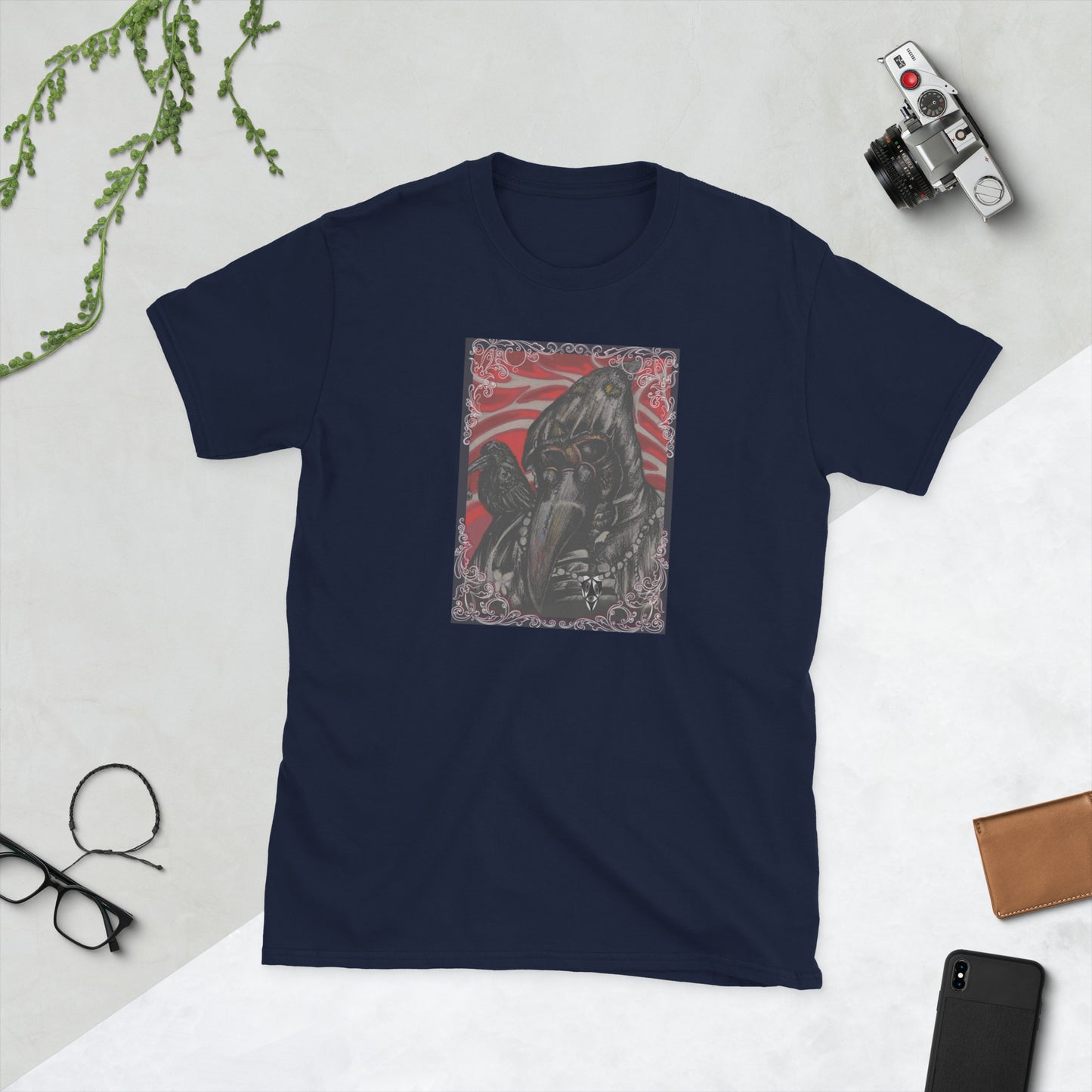 Plague doctor crow Godshand Short-Sleeve Unisex T-Shirt.