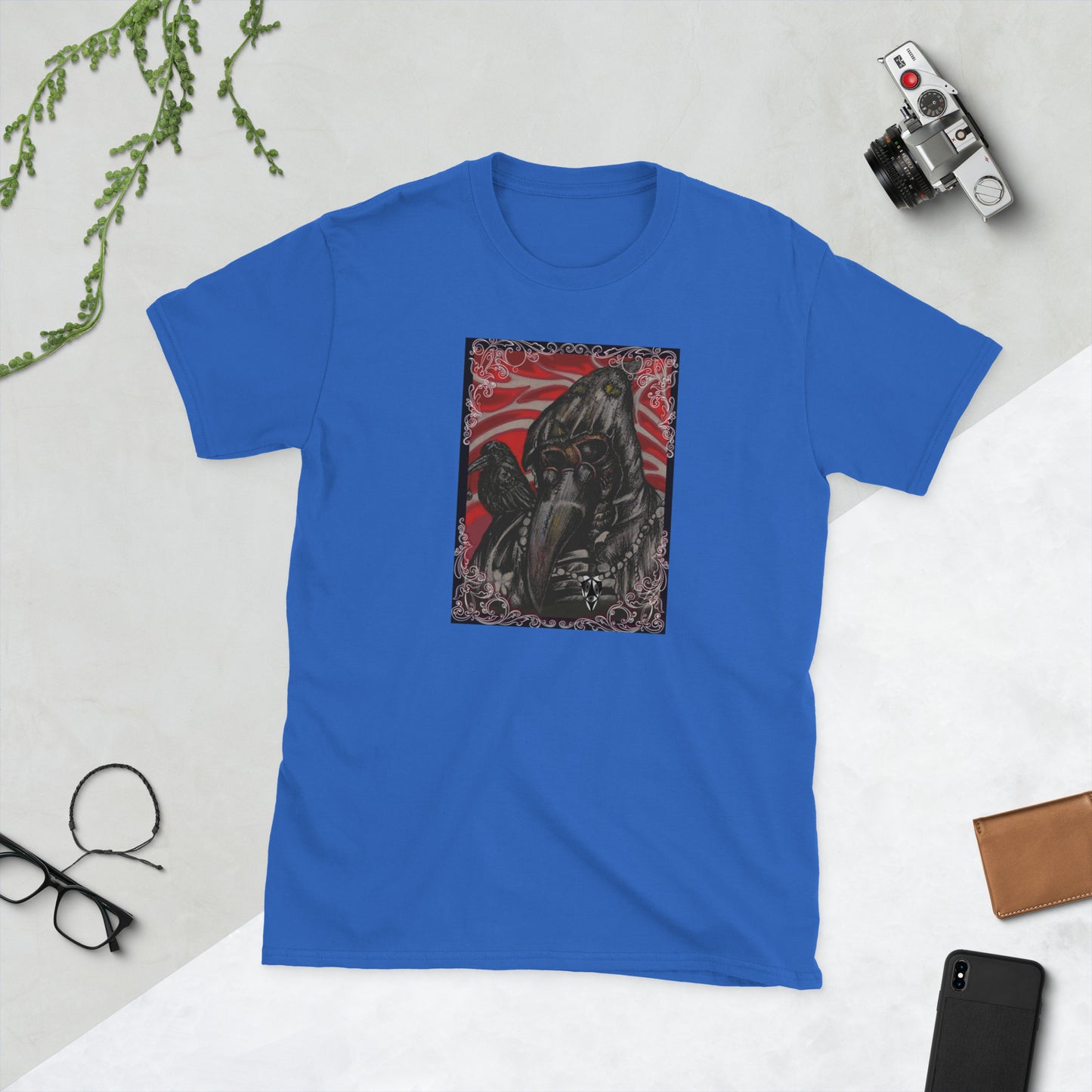 Plague doctor crow Godshand Short-Sleeve Unisex T-Shirt.