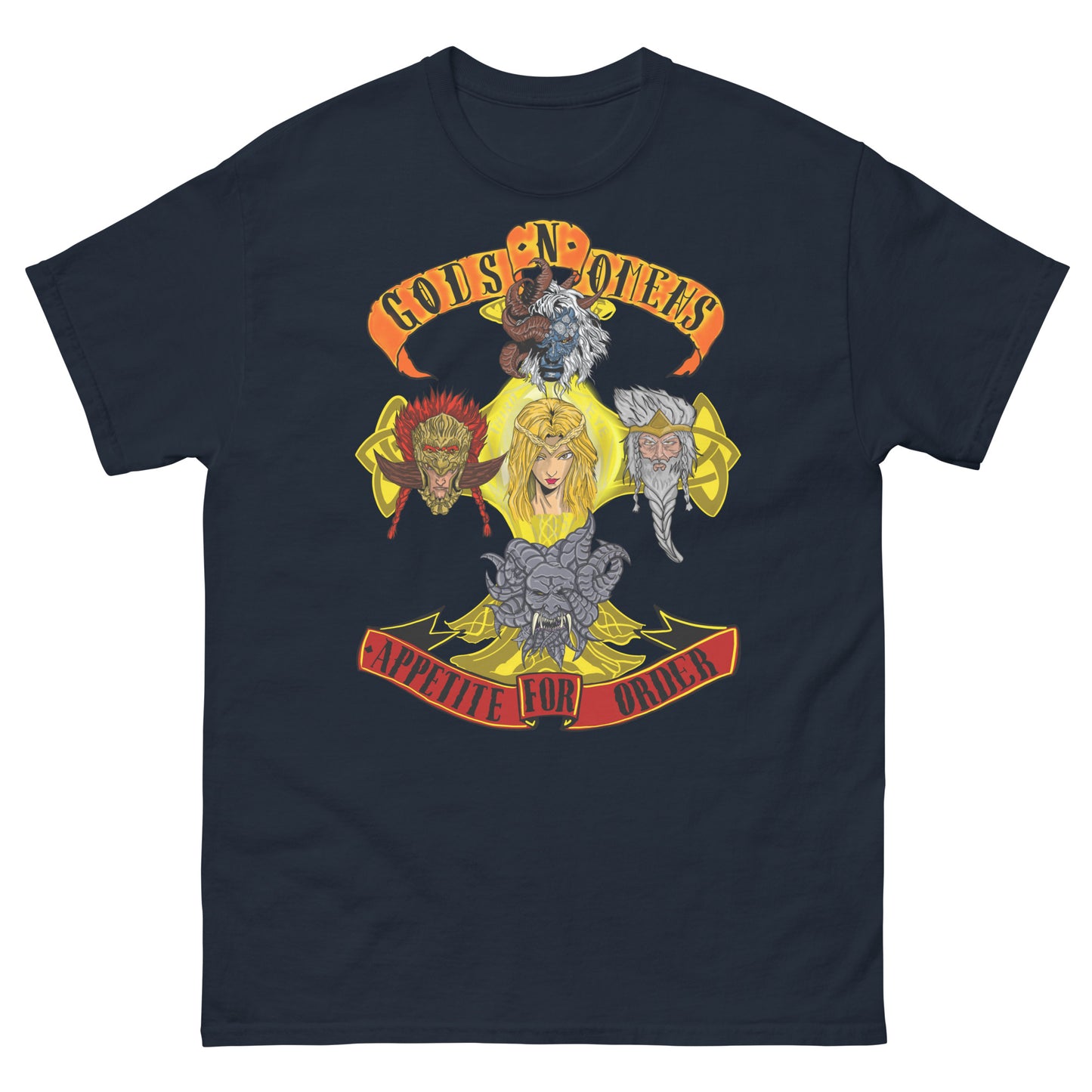 Gods n omens by gods hand Unisex classic tee.