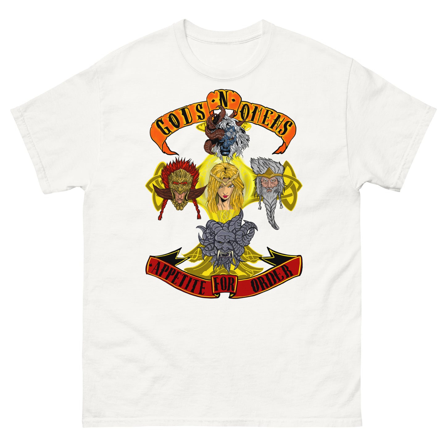 Gods n omens by gods hand Unisex classic tee.