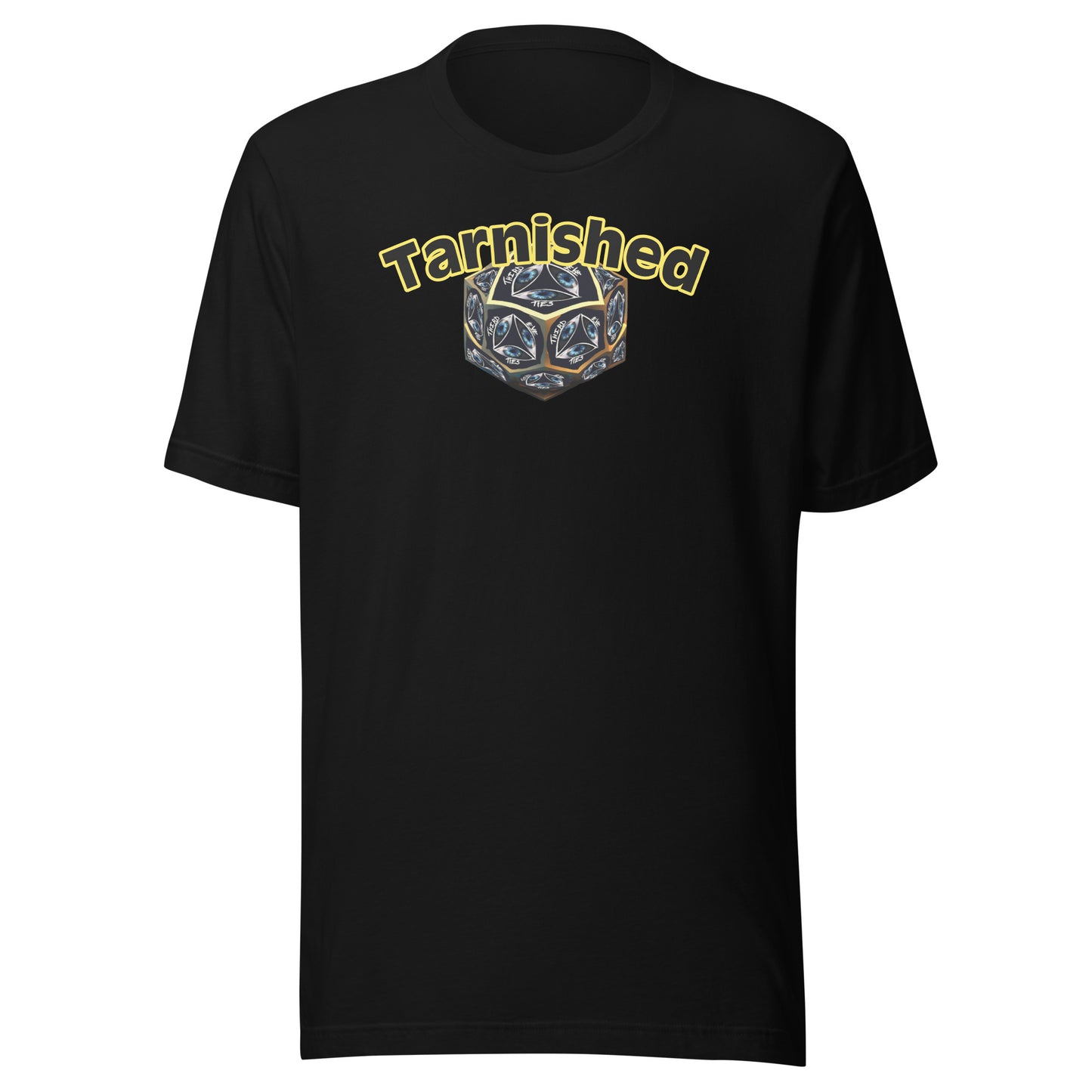 black t-shirt, elden ring, artistic, cotton, crew cut, short sleeve