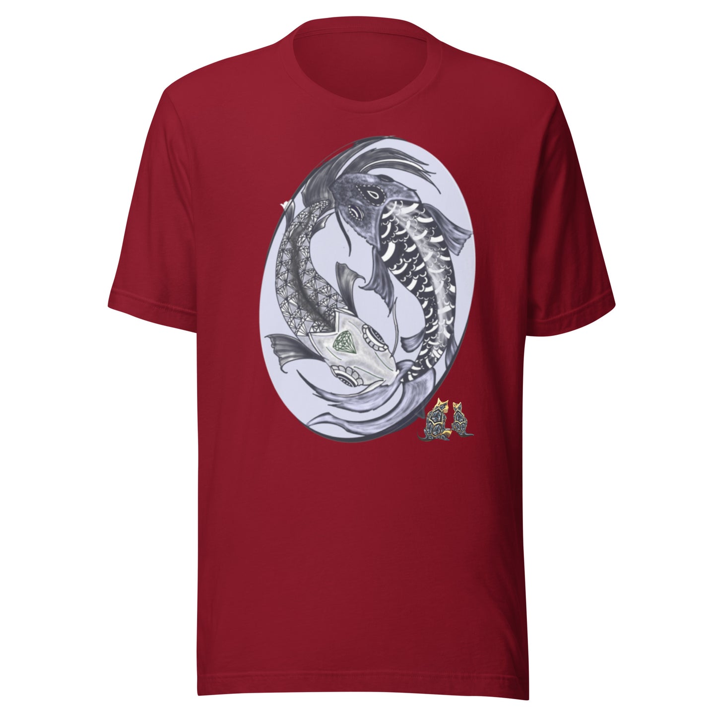Yin yang koi by Godshand Unisex t-shirt - ThirdEyeTies