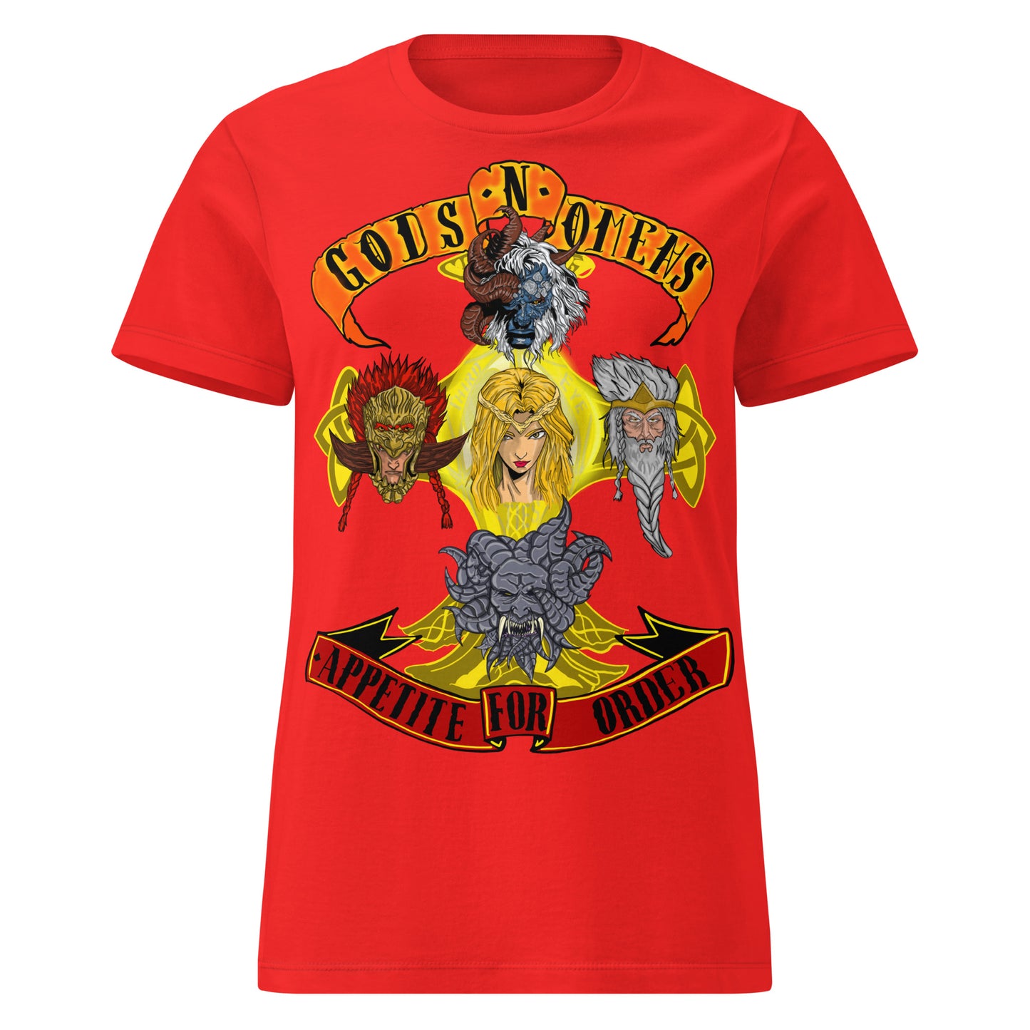 Gods n Omens Women’s basic softstyle t-shirt.