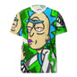 sports jersey, rick and morty, artistic, abstract, polyester, breathable, short sleeve, v neck, cotton