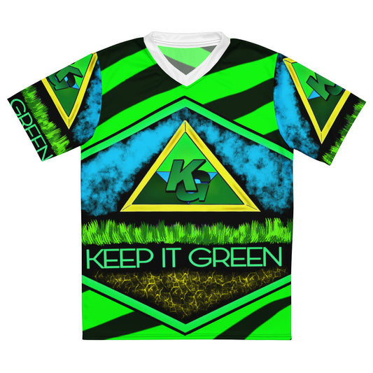 Recycled unisex sports jersey.