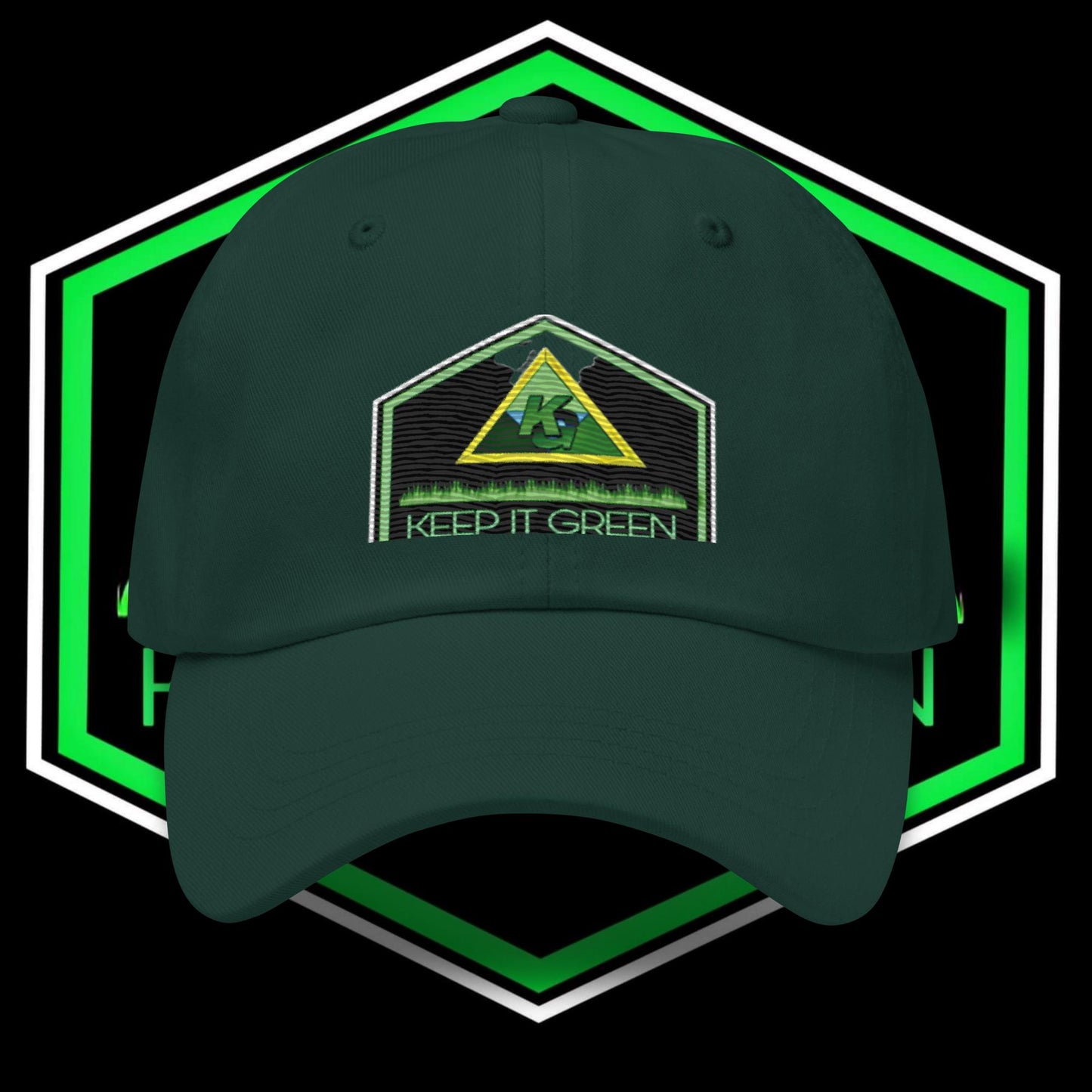 Keep it green dad hat