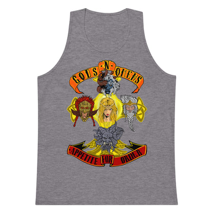 Gods n Omens by gods hand Men’s premium tank top.