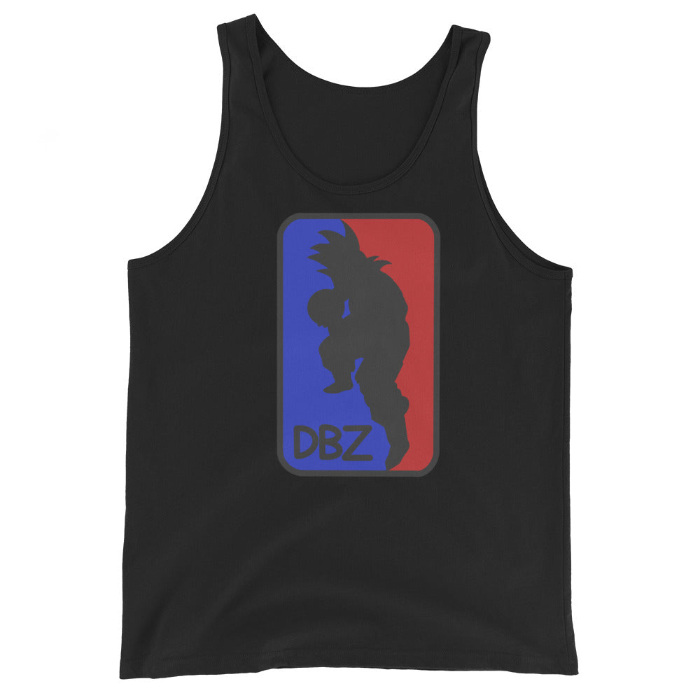 black red and blue tank top, dragon ball, artistic, sleeveless, cotton, multiple sizes