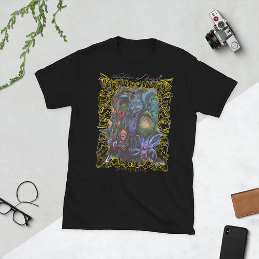 Black t-shirt with short sleeves, cotton with COD artwork on the front
