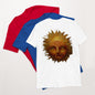 white t-shirt, sun, artistic, short sleeve, crew cut, cotton