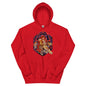 red hoodie, elden ring, artistic, pull over, long sleeve, cotton
