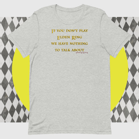 grey t-shirt, short sleeve, crew cut, cotton, elden ring 
