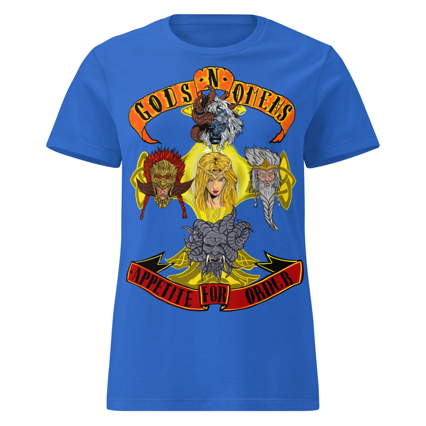 Gods n Omens Women’s basic softstyle t-shirt.